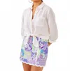 Lilly Pulitzer Michelina Mini Skort In Juicy Story Patch In White