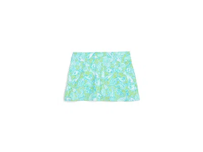 Lilly Pulitzer Mini Aila Skort Upf 50+ (toddler/little Kids/big Kids) Girl's Shorts Day Dream Blue: Lg (8-10 Big Ki In Brown
