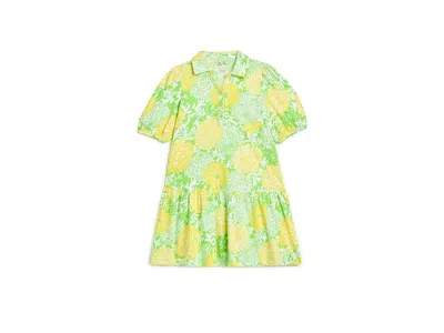 Lilly Pulitzer Mini Bingley Dress (toddler/little Kid/big Kid) Girl's Dress Crocodile Green Mumbo Jumbo : Xs (2t-3t