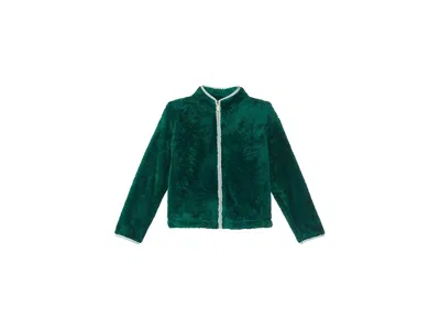 Lilly Pulitzer Mini Joyce Sherpa Jacket (toddler/little Kid/big Kid) Girl's Sweatshirt Evergreen: Xs (toddler) In Green