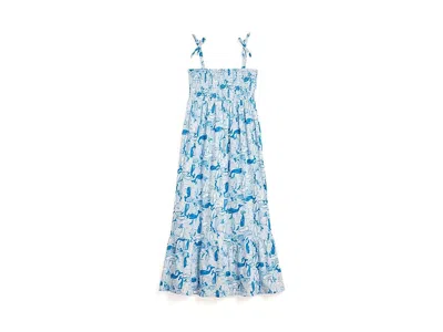 Lilly Pulitzer Mini Kailua Maxi (toddler/little Kid/big Kid) Girl's Dress Nassau Blue Thar She Blows: Xs (2t-3t Tod