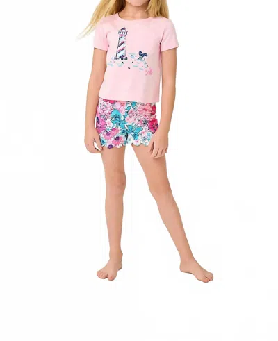 Lilly Pulitzer Kids' Mini Leva Shorts In In All Her Glory In Pink