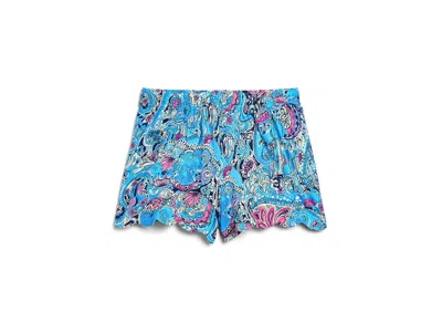 Lilly Pulitzer Mini Leva Shorts (toddler/little Kid/big Kid) Girl's Shorts Paisley Parade: Md (6-7 Little Kid) 5, C In Blue