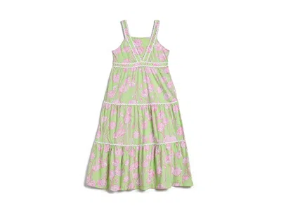 Lilly Pulitzer Mini Pollie Midi Dress (toddler/little Kid/big Kid) Girl's Dress Pistachio Macaron Alina : Xl (12-14 In Multi