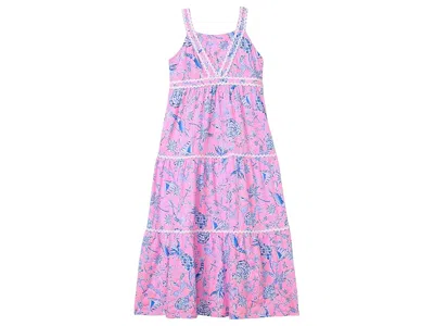 Lilly Pulitzer Mini Pollie Midi Dress (toddler/little Kid/big Kid) Girl's Dress Rousseau Pink Barefoot Beachcombers