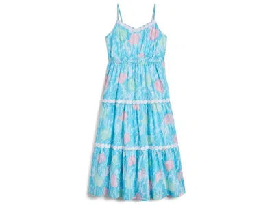 Lilly Pulitzer Mini Zanna Midi Dress (toddler/little Kid/big Kid) Girl's Dress Capri Blue Shelden: 12 Big Kid