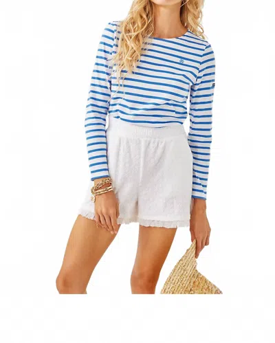 Lilly Pulitzer Minquidame Tee In Azure Soleil Stripes In Multi