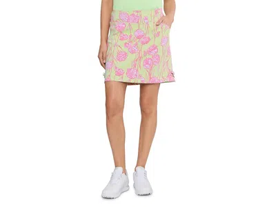 Lilly Pulitzer Monica Bow Skort Upf 50+ Women's Skirt Pistachio Macaron Alina Golf: 6 In Pink
