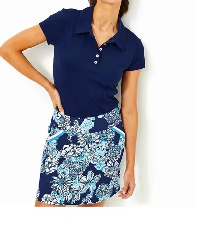 Lilly Pulitzer Monica Skorts In Low Tide Navy In Animal Print