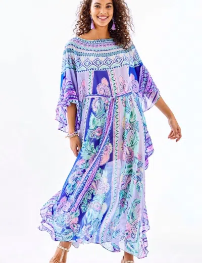 Pre-owned Lilly Pulitzer Monnae Midi Caftan Moroccan Mint ? Size Xxs/xs, S/m, L/xl In Multicolor