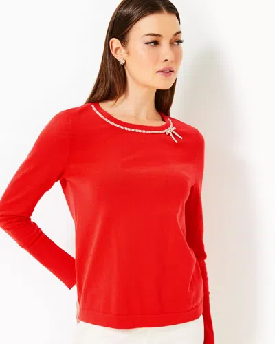Lilly Pulitzer Morgen Sweater In Rococo Red