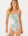 Lilly Pulitzer Napili One-piece Swimsuit In Multi Orchids On The Avenue Engineered One Pie