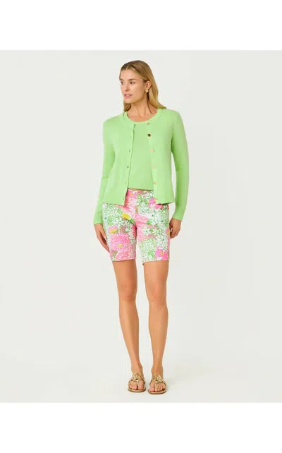Lilly Pulitzer Natia Knit Floral Shorts In Resort White Mum Patch In Multi