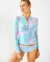 LILLY PULITZER UPF 50+ NAYTE RASHGUARD SWIM TOP
