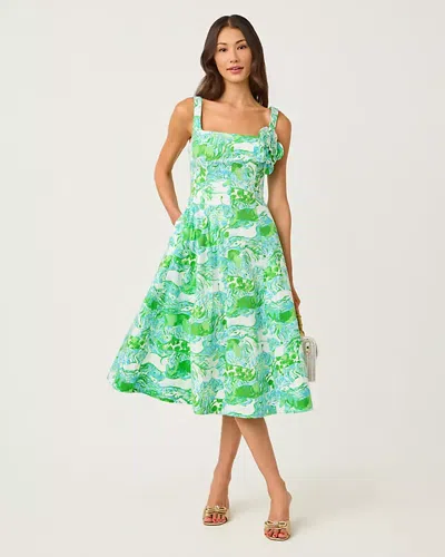 Lilly Pulitzer Nelly Stretch Midi Dress In Green