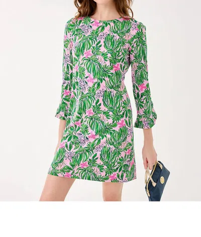 Lilly Pulitzer Nichole Mini Dress In Conch Shell Pink Roaring With Joy In Multi