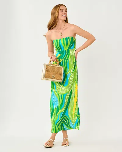 Lilly Pulitzer Noa Strapless Maxi Dress In Green