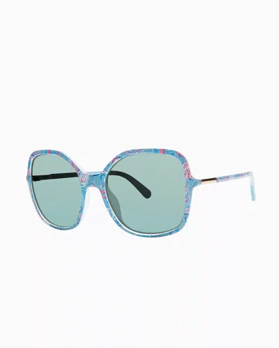 Lilly Pulitzer Norah Sunglasses In Multi Bahamas Beachcomber Sunglasses