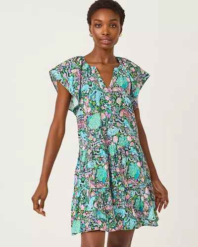Lilly Pulitzer Norella Flutter Sleeve Linen Dress