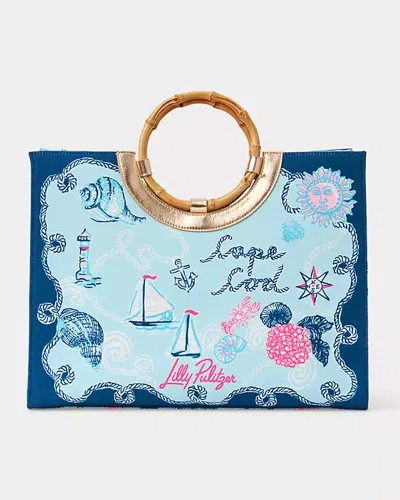 Lilly Pulitzer Oasis Canvas Tote In Blue