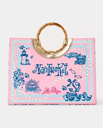 Lilly Pulitzer Oasis Canvas Tote In Pink