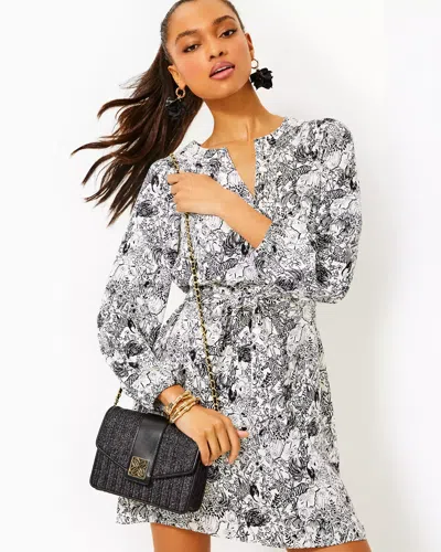 Lilly Pulitzer Olivine A-line Dress In Onyx Animal Magnetism