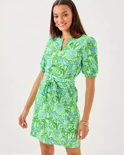 Lilly Pulitzer Olivine Short Sleeve Dress In Green