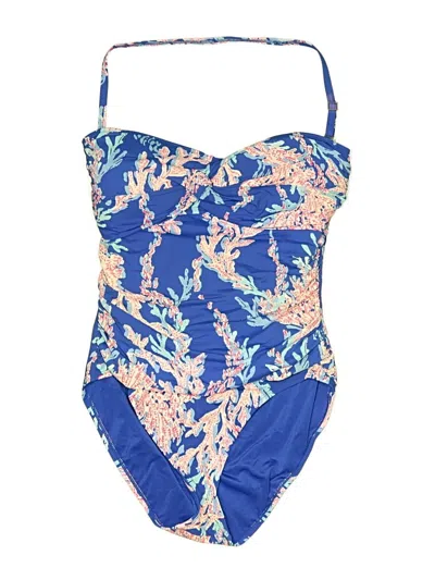 Pre-owned Lilly Pulitzer One Piece Swimsuit In Blue