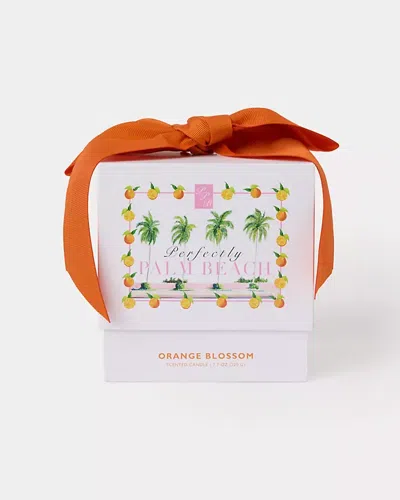 Lilly Pulitzer Orange Blossom Perfectly Palm Beach Candle In White