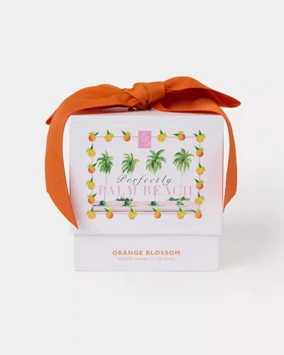 Lilly Pulitzer Orange Blossom Perfectly Palm Beach Candle In White
