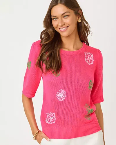 Lilly Pulitzer Orton Embroidered Sweater In Pink
