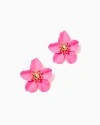 Lilly Pulitzer Oversized Orchid Earrings In Roxie Pink
