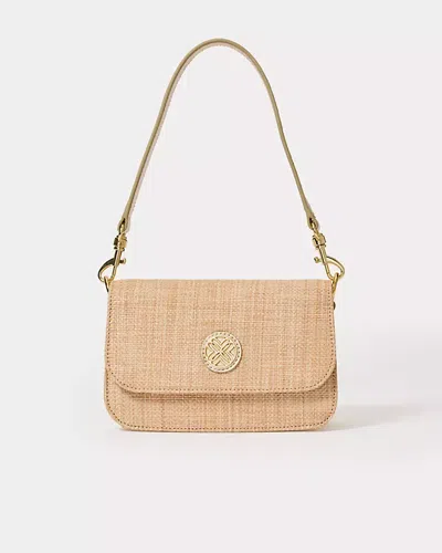 Lilly Pulitzer Paley Straw Shoulder Bag In Brown