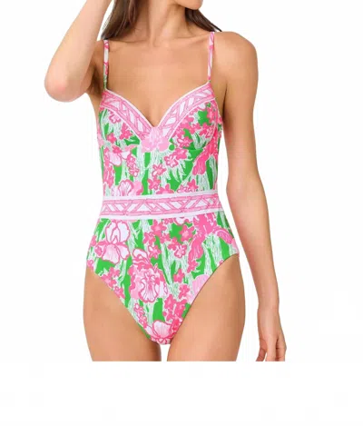 Lilly Pulitzer Palma One Piece Swimsuit In Putting Green Hannah In Multi