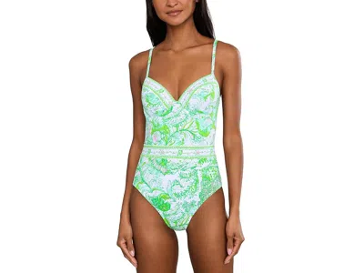 Lilly Pulitzer Palma One-piece Women's Swimsuits One Piece Resort White Ship To Shore: 00 In Blue