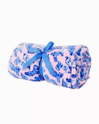 Lilly Pulitzer Paradise Blanket In Zanzibar Blue Ruff Night