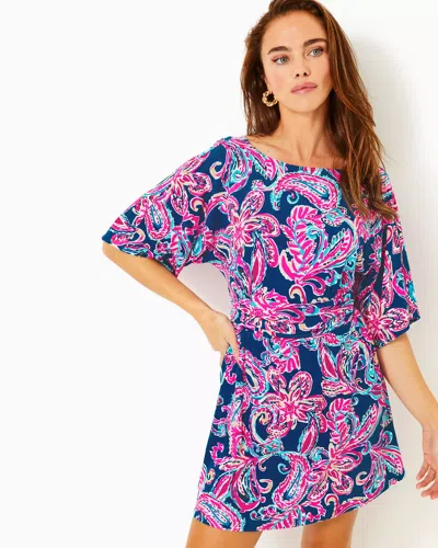 Lilly Pulitzer Parigi Boat Neck Romper In Multi Flitting About