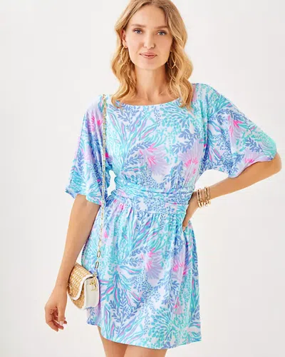 Lilly Pulitzer Parigi Boat Neck Romper In Multi Via Del Mar