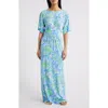 Lilly Pulitzer ® Parigi Floral Maxi Dress In Sunwashed Blue Plumes In Bloom