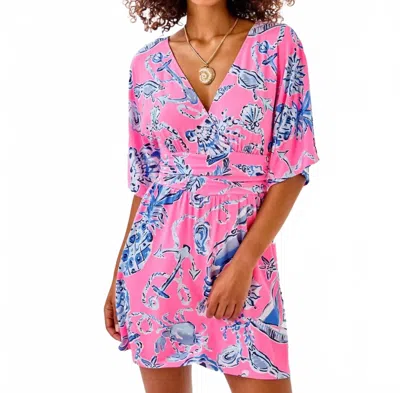 LILLY PULITZER PARIGI KNIT SKORT ROMPER IN ROUSSEAU PINK