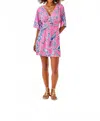 Lilly Pulitzer Parigi Knit Skort Romper In Rousseau Pink Oversized Barefoot Beachcombers In Multi