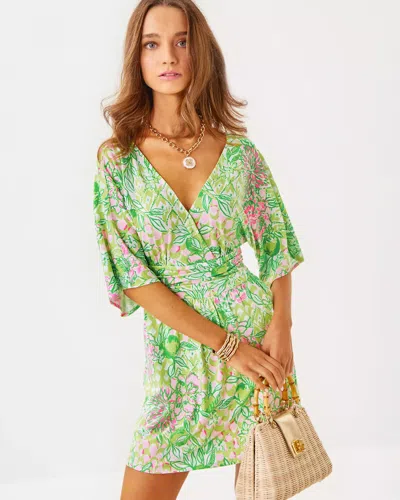 Lilly Pulitzer Parigi Skort Romper In Fauna Green Lime Feeling Good
