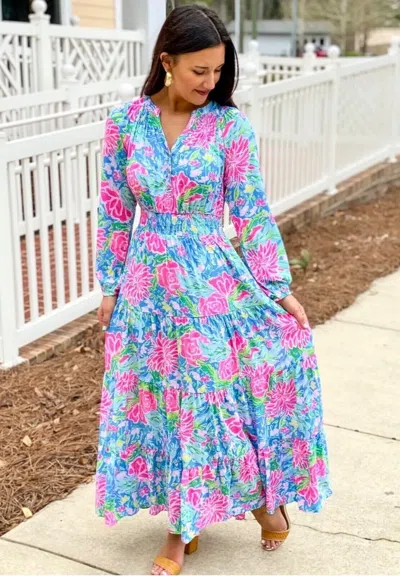 Pre-owned Lilly Pulitzer Pauline Maxi Dress ? Bunny Business ? Size S,m Grail In Multicolor