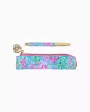 Lilly Pulitzer Pen With Pouch In Amalfi Blue Best Fishes