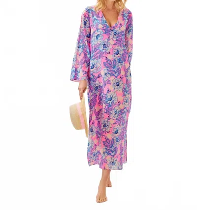 LILLY PULITZER PERRY LONG SLEEVE MAXI COVERUP IN MULTI TOTALLY KOALAFIED