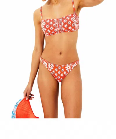 Lilly Pulitzer Pico High Cut Bottom In Flamingo Feather Harbour View Engineered In Orange