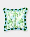 Lilly Pulitzer Pillow Cover With Striped Fringe In Green