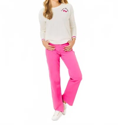 Lilly Pulitzer Pippy Sweater In Coconut Love Always In Multi