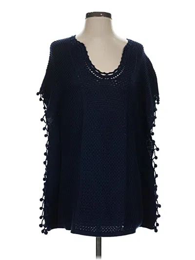 Pre-owned Lilly Pulitzer Poncho In Blue