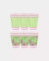 Lilly Pulitzer Pool Cups In Fauna Green Lime Feeling Good Accessories Small